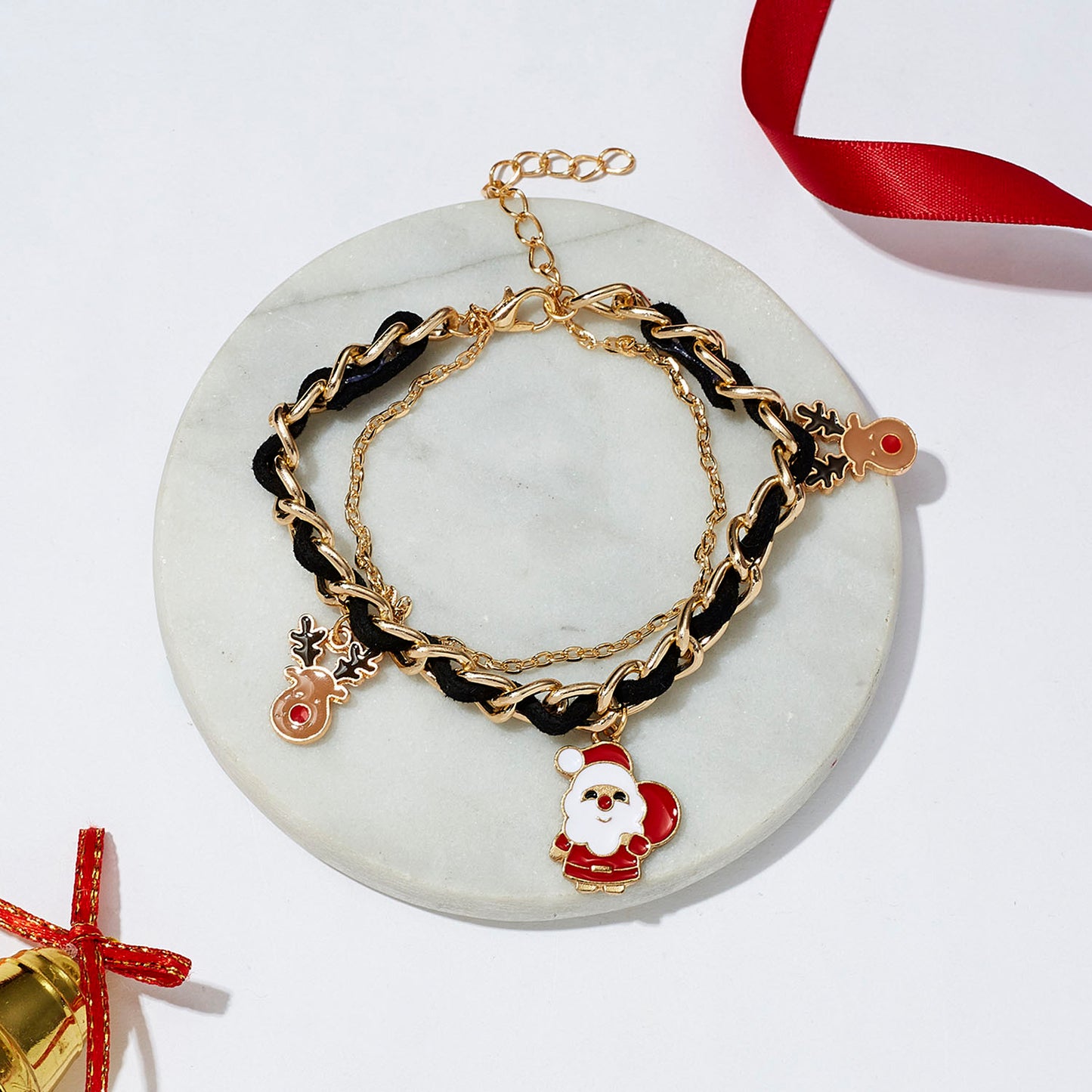 Christmas multi-layer braided bracelet 1478693411588