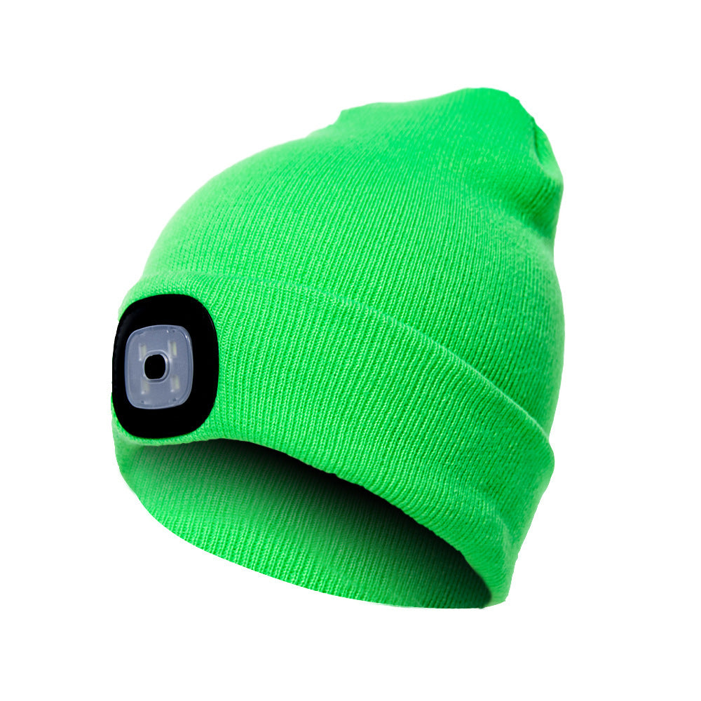 LED Knit Hat Button Cell Type Knitted Hat With Light Glowing 1487216793142
