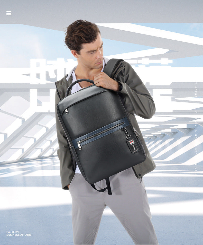 Leather Computer Business Backpack Large Capacity Multifunctional 149b7ac5 bead 4517 aa51 83f3d5555b15