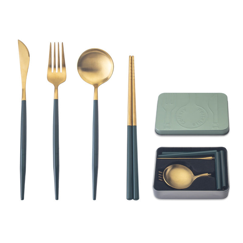 stainless steel portable cutlery set 1523758880110
