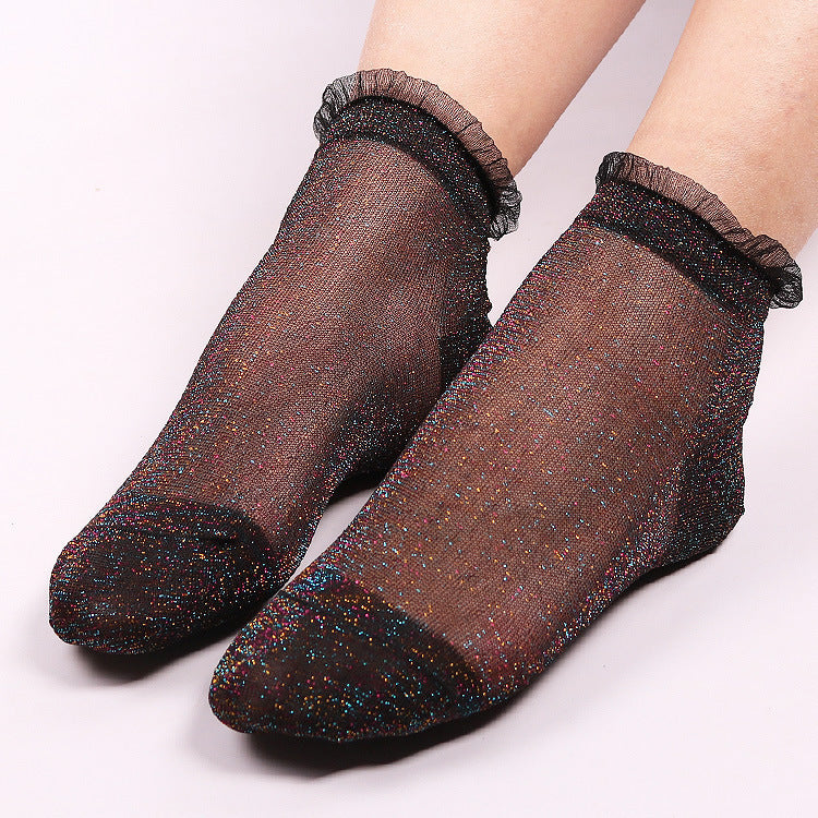 Ladies glitter lace socks 1524688282722