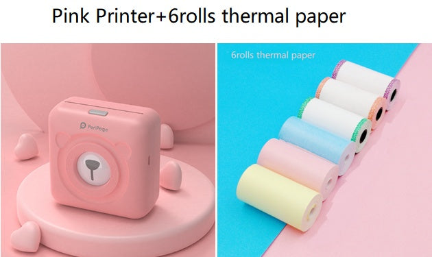 Mini Bliuetooth Wireless Thermal Printer Paper Sticker Label Printer - 图片 1