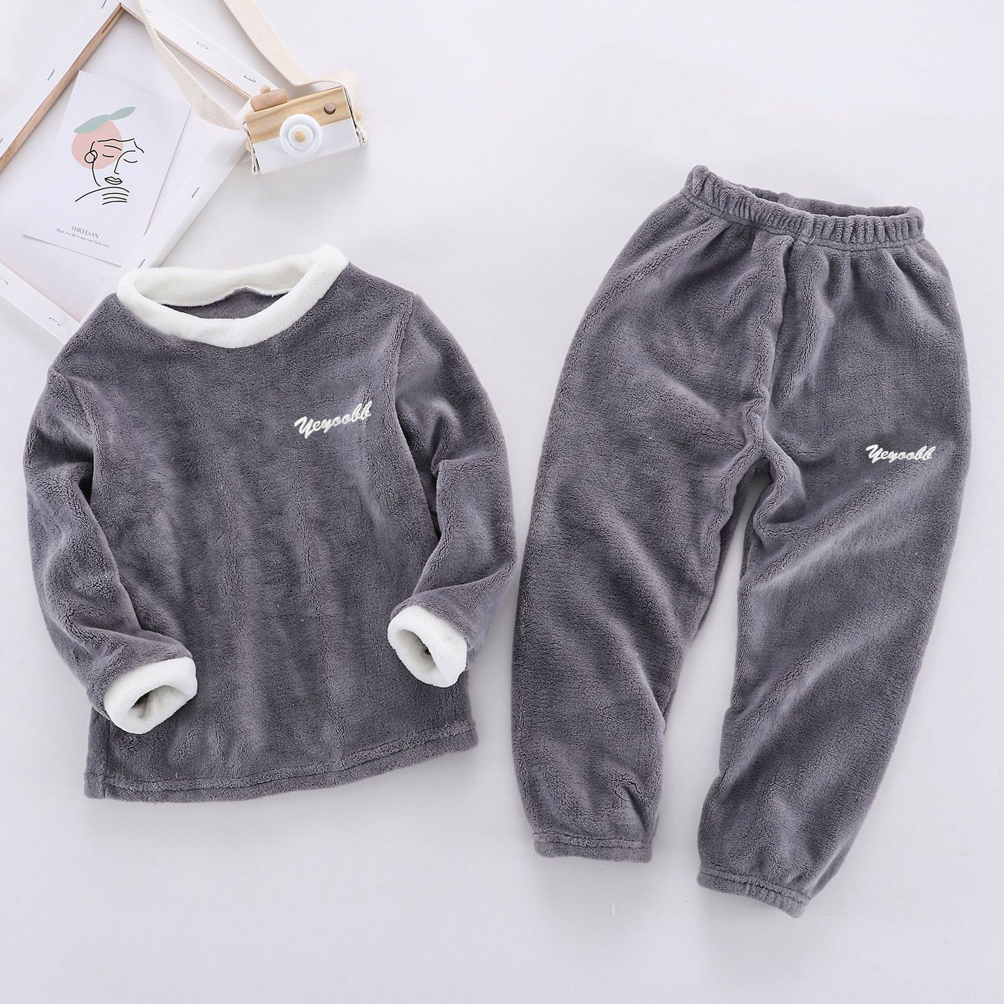 Children's Suits Autumn And Winter Velvet Men And Women 152bea52 7eac 42b9 8b8e a5840208c8df
