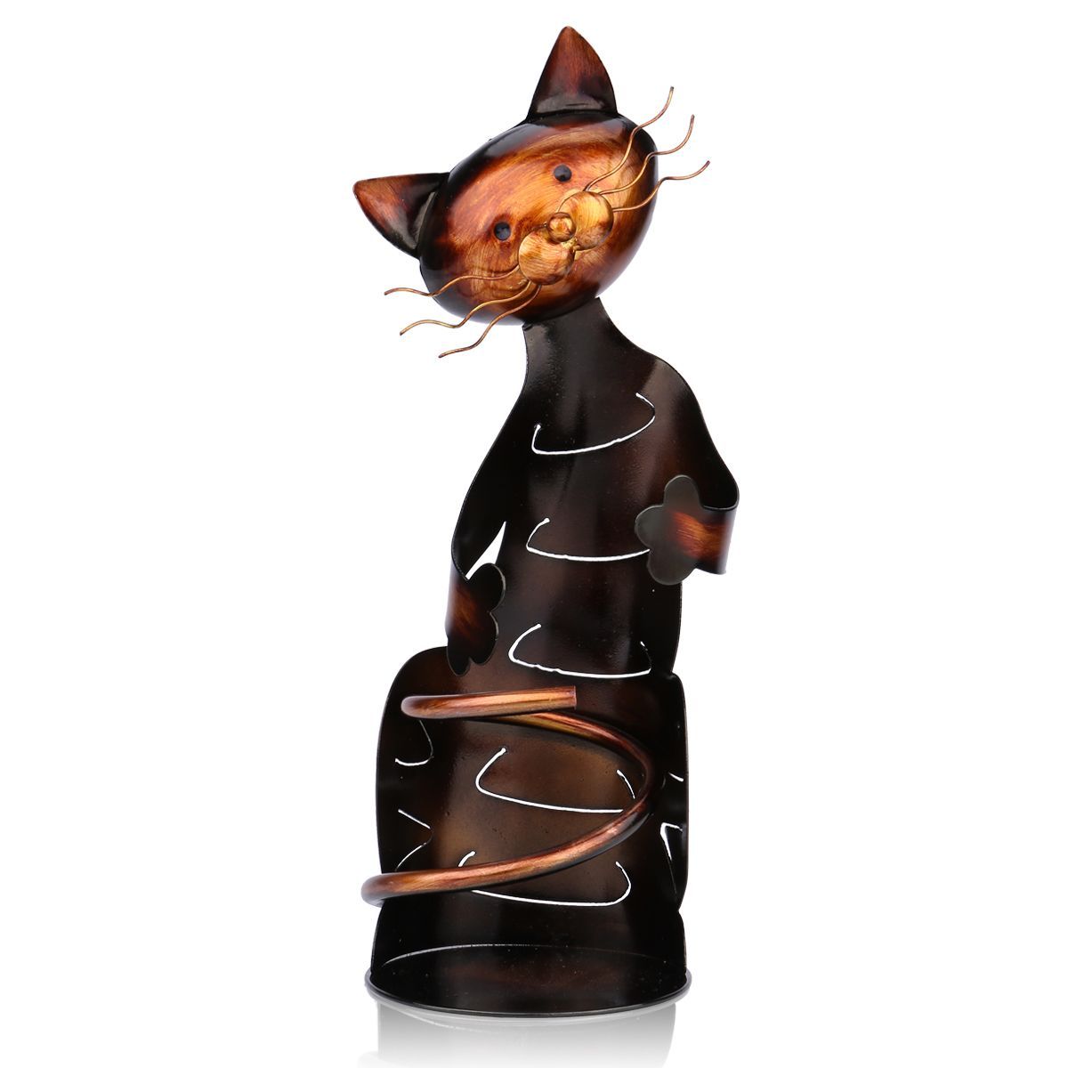 Iron Sculpture Cat Shaped Wine Holder Wine shelf 1533900975465 TB2VLyTdSCI