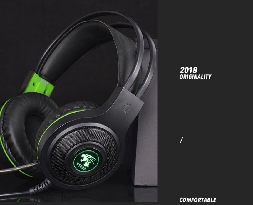 V5000 7.1-channel headphone headset-style eating chicken computer game desktop Internet cafes Jedi survival headset 153395158