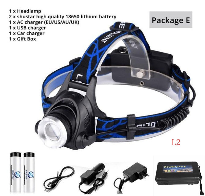 USB Charging Built-in Smart Sensor Head-mounted Outdoor Fishing Headlight 1548743847190