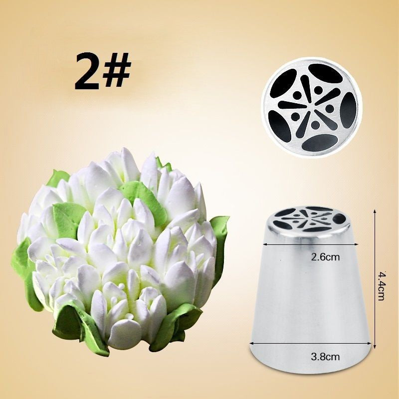 7 Pcs Cream Stainless Steel Russian Icing Piping Nozzle for polishing Pastry Tools Cupcake Tips Kitchen Accessories - HD Wireless Product #3