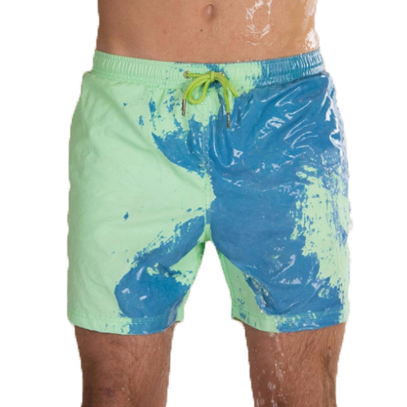 Magical Change Color Beach Shorts Summer Men Swimming Trunks Swimwear Swimsuit Quick Dry bathing shorts Beach Pant 1577030253