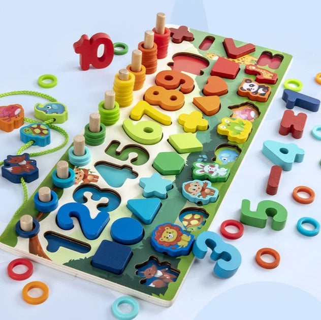 Children 3D Alphabet Number Puzzle Baby Colorful Geometric Digital Letter Educational Toy 1577125011672