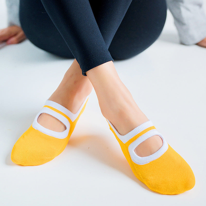 Open-back non-slip gym indoor floor socks 1583659153644