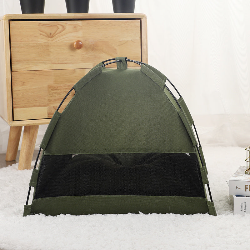 Cat Tent Cooling Mat Dog House Pet Sofa Camping Dog Bed With Cushion For Dog Kennel Indoor Cat Nest Cat Bed Pets Products 15