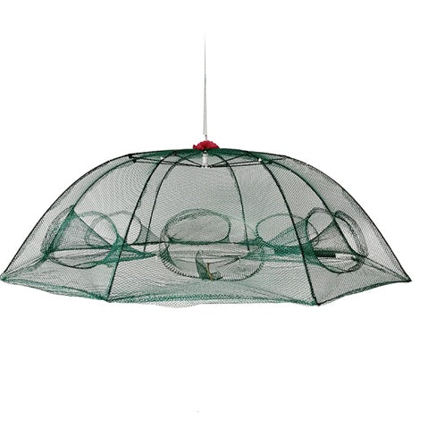 Strengthened 4-20 Holes Automatic Fishing Net Shrimp Cage Nylon Foldable Fish Trap Cast Net Cast Fold Crab Trap Fishing Netwo