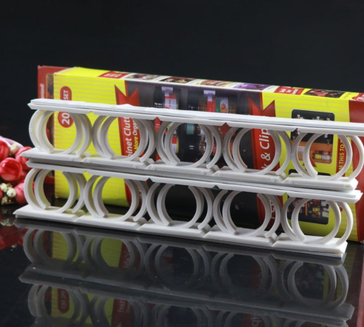 Clip N Store Storage Rack Spice Rack Kitchen Supplies Gadgets Bottle Racks 1598161423602