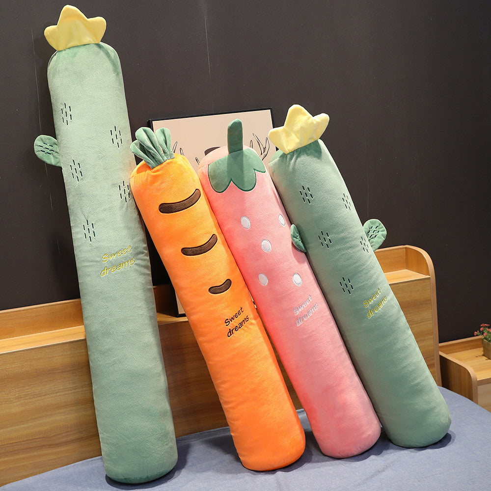 Cactus Strawberry Carrot Fruit Long Pillow 1601035959443