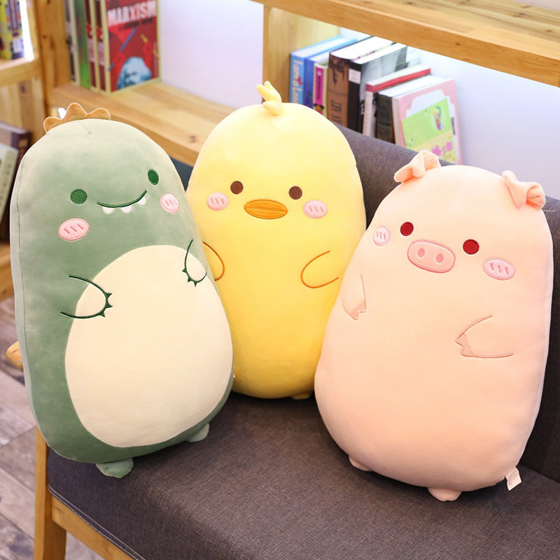 Net Red Cute Cartoon Plush Toy Lazy Sleeping Round Pillow New Creative Girl Heart Pillow 1612158738103