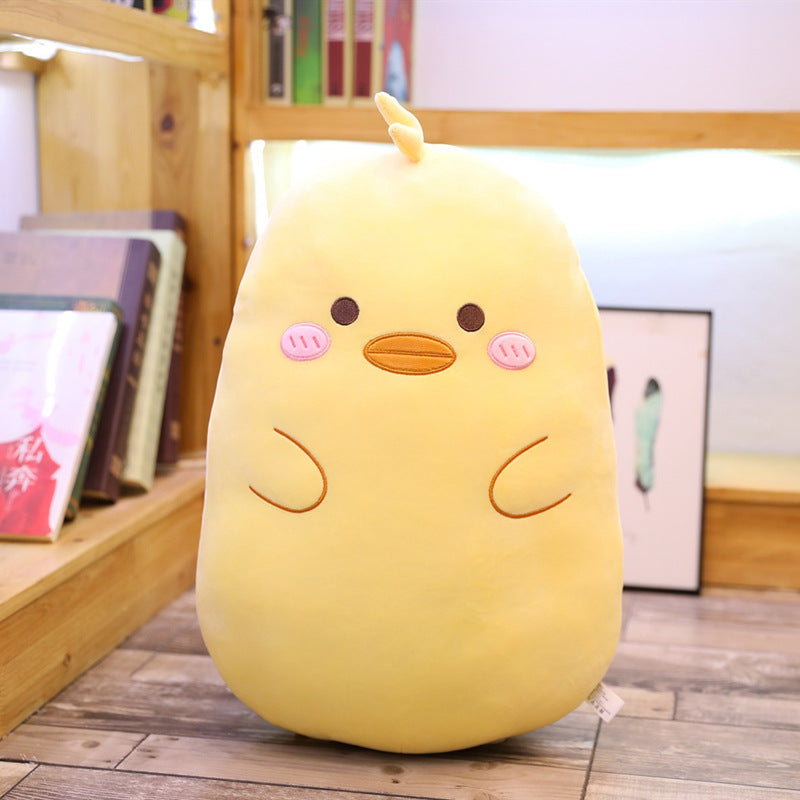 Net Red Cute Cartoon Plush Toy Lazy Sleeping Round Pillow New Creative Girl Heart Pillow 1612158738121