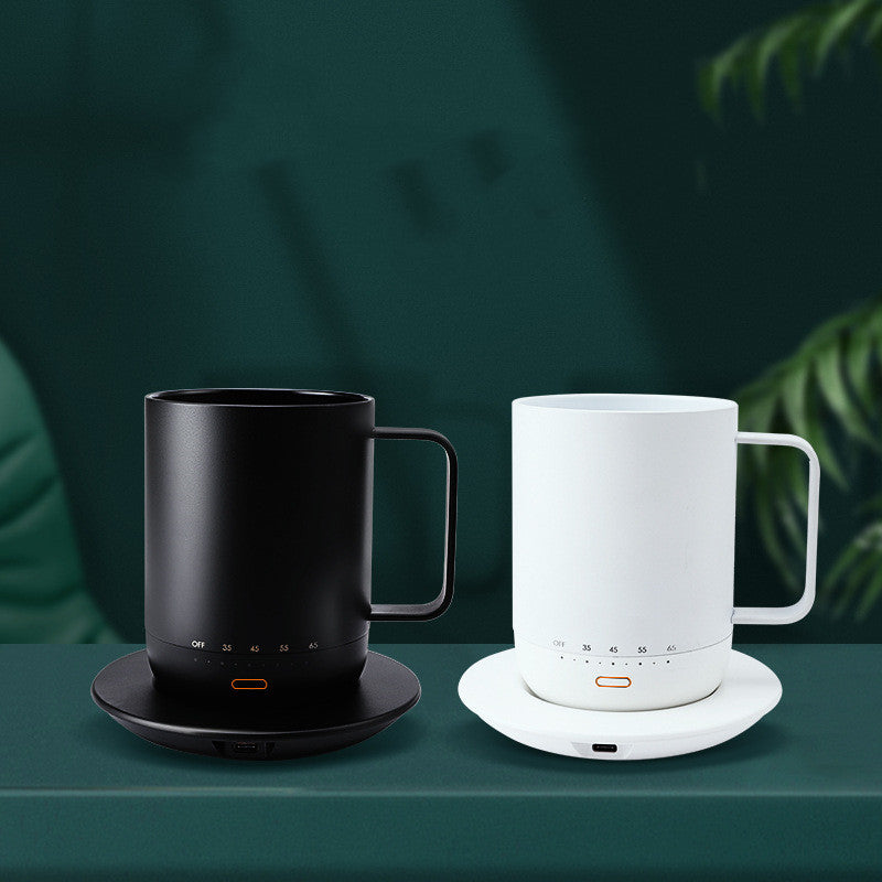 Double Layer Thermostat Cup Wireless Heating Tea Coffee Cup 1612320665662