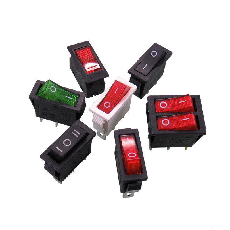KCD3 Series Rocker Switch 3 Pin 2 Gear With Light 1612666778517