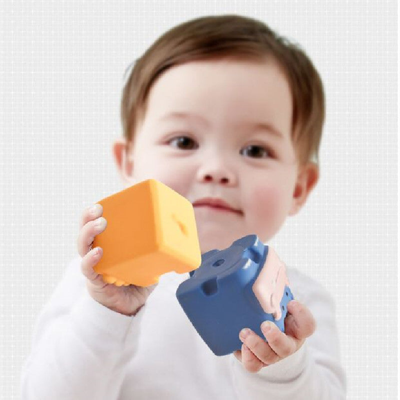 Soft Plastic Building Blocks For Infants And Young Children Early Education Digital Cognitive Animal Relief Matching Toys 161