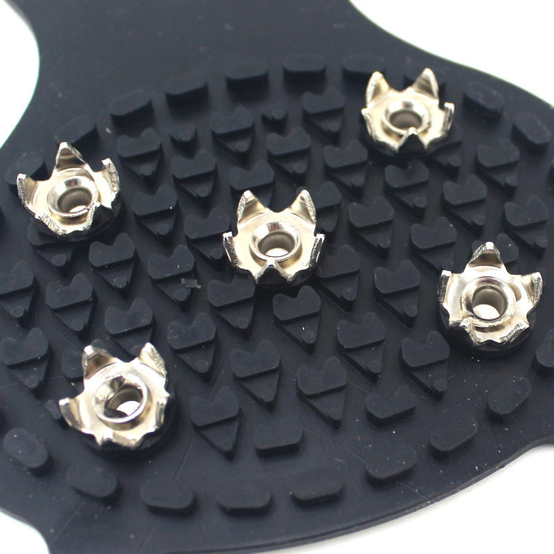 Unisex Men 5 Teeth Ice Gripper For Shoes Crampons Ice Gripper Spike Grips Cleats For Snow Studs Non-Slip Climbing Hiking Cove