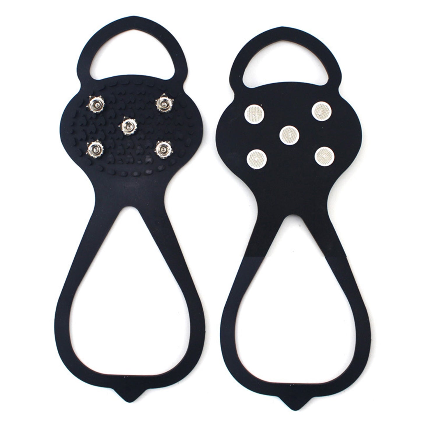 Unisex Men 5 Teeth Ice Gripper For Shoes Crampons Ice Gripper Spike Grips Cleats For Snow Studs Non-Slip Climbing Hiking Cove