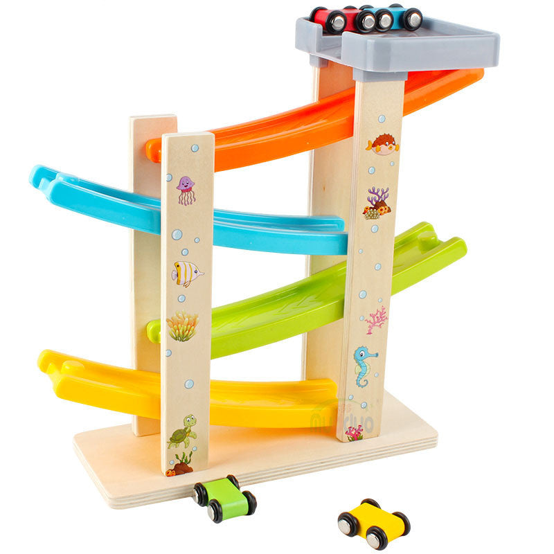 Early Education Four-layer Track Pulley Educational Toy 1614070260313