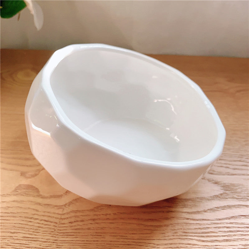 Cat And Dog Rice Bowl Water Bowl Teddy Large Capacity Oblique Mouth Rice Bowl 1614411054070