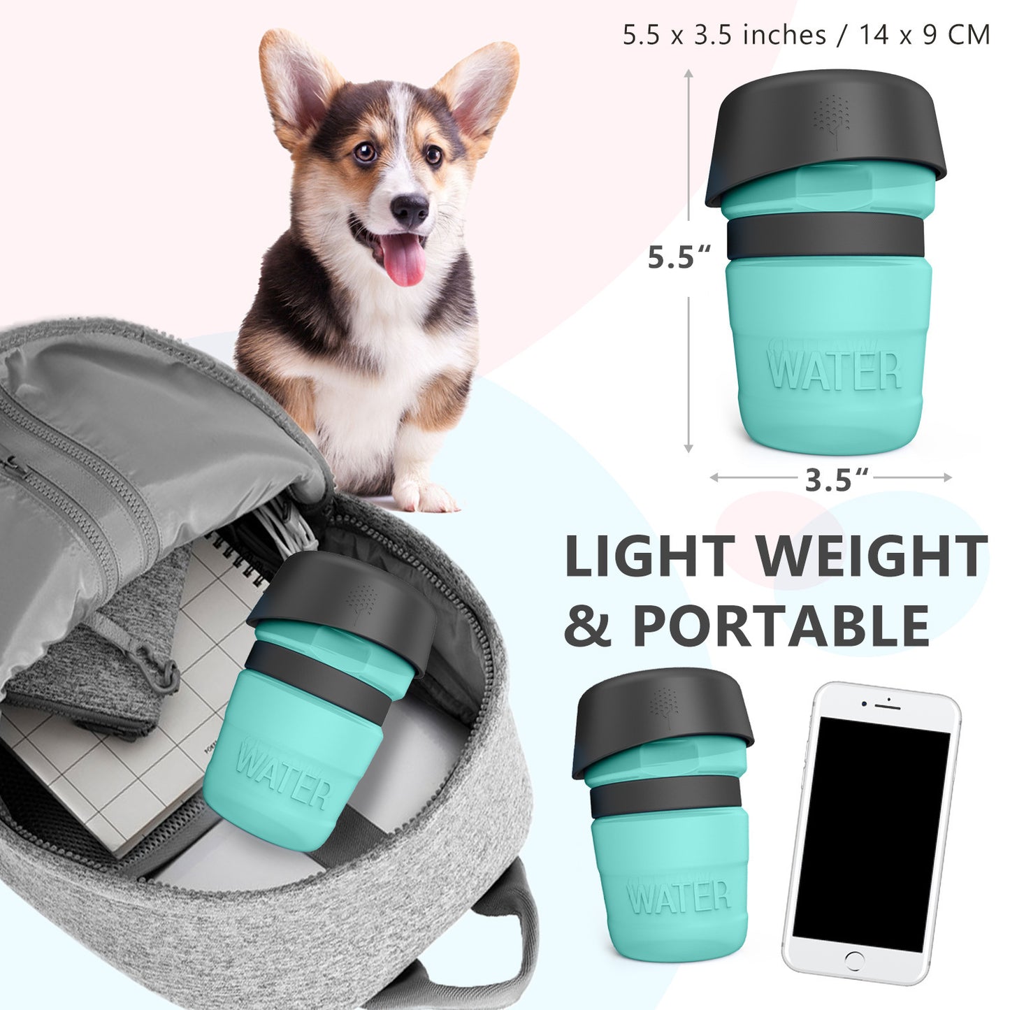 Pet Outdoor Foldable Bottle Dog Travel Water Bottle Dog Water Dispenser 1614861371725