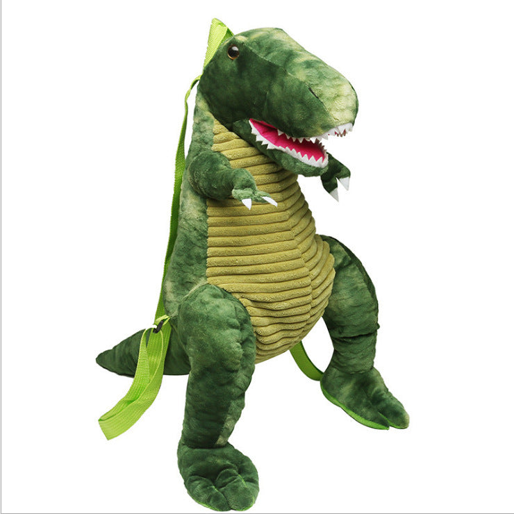 Simulation big dinosaur children's backpack creative new cartoon toy dinosaur bag plush toy bag factory direct supply 1614920