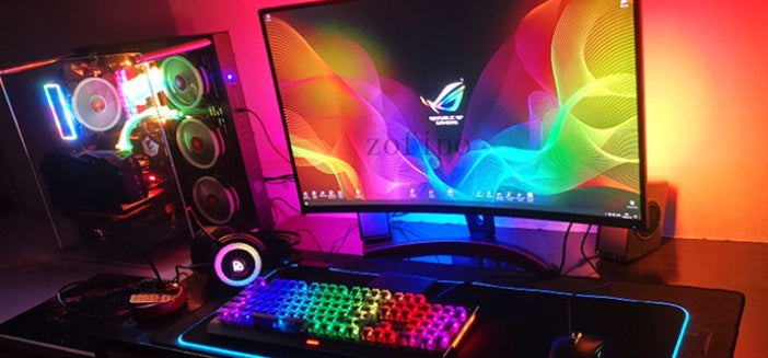 LED Symphony Computer Monitor Streamer Light Bar 1614935252837