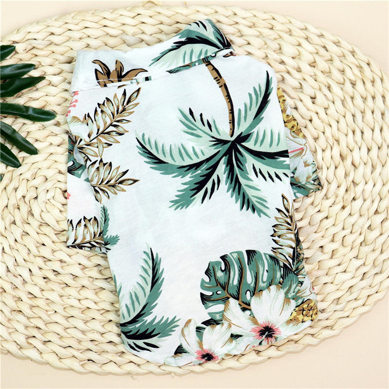 Hawaiian Teddy Small Dog Dog Shirt Cloth Cat Clothes 1615117581478