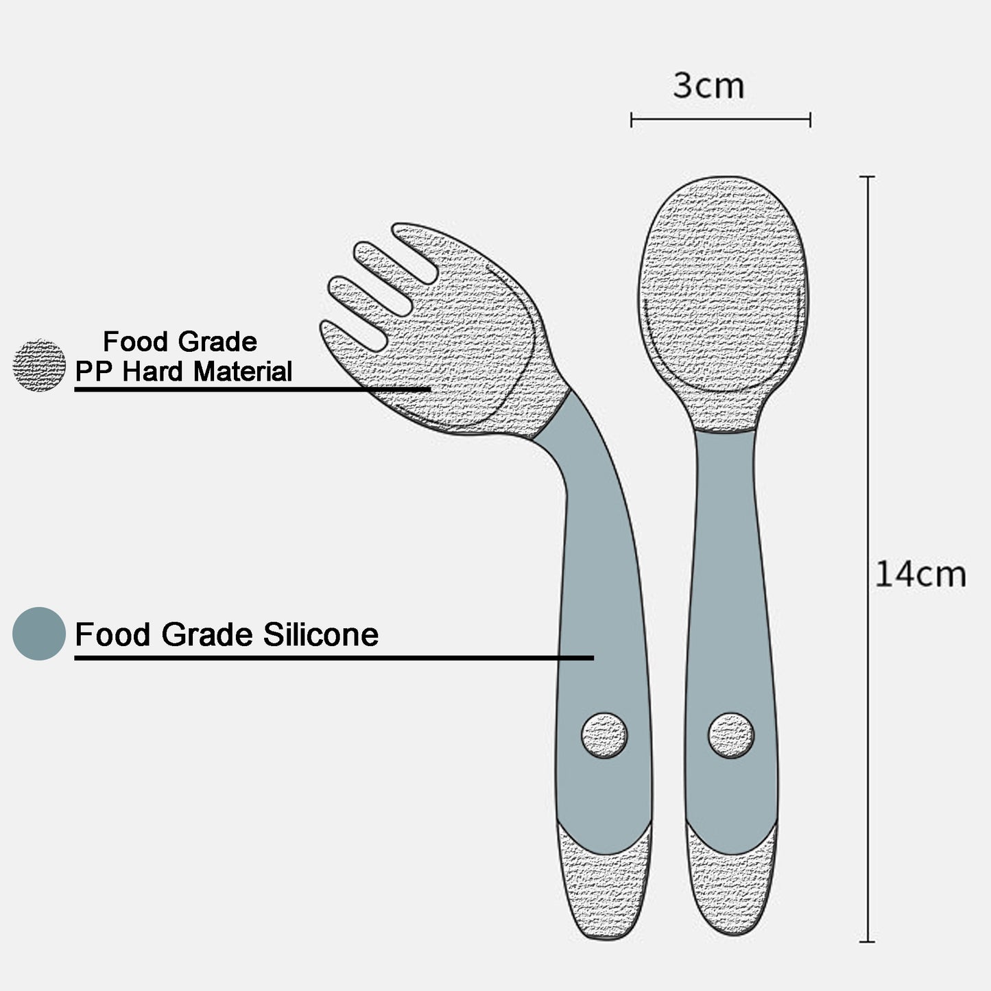 Silicone Spoon for Baby Utensils Set Auxiliary Food Toddler Learn To Eat Training Bendable Soft Fork Infant Children Tablewar