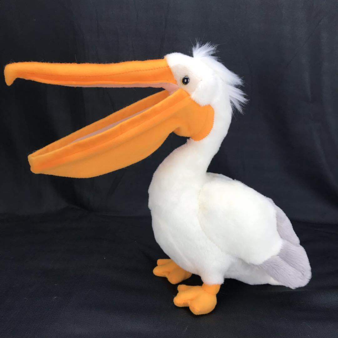 Simulation Long-Beaked Personality Bird Plush Doll Dipping Fish Pelican Plush Toy 1615810973278