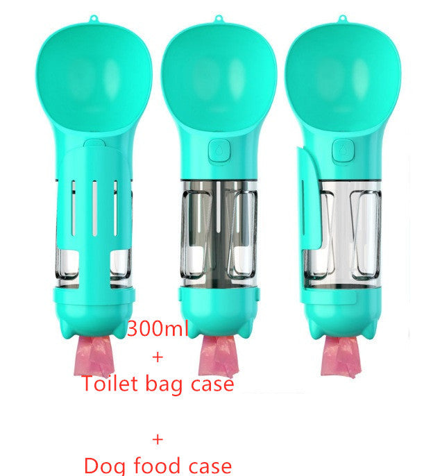 Pet Water Bottle Feeder Bowl Garbage Bag Storage Portable Pet Outdoor Travel 3 In 1 Dog Water Bottle 1616075588398
