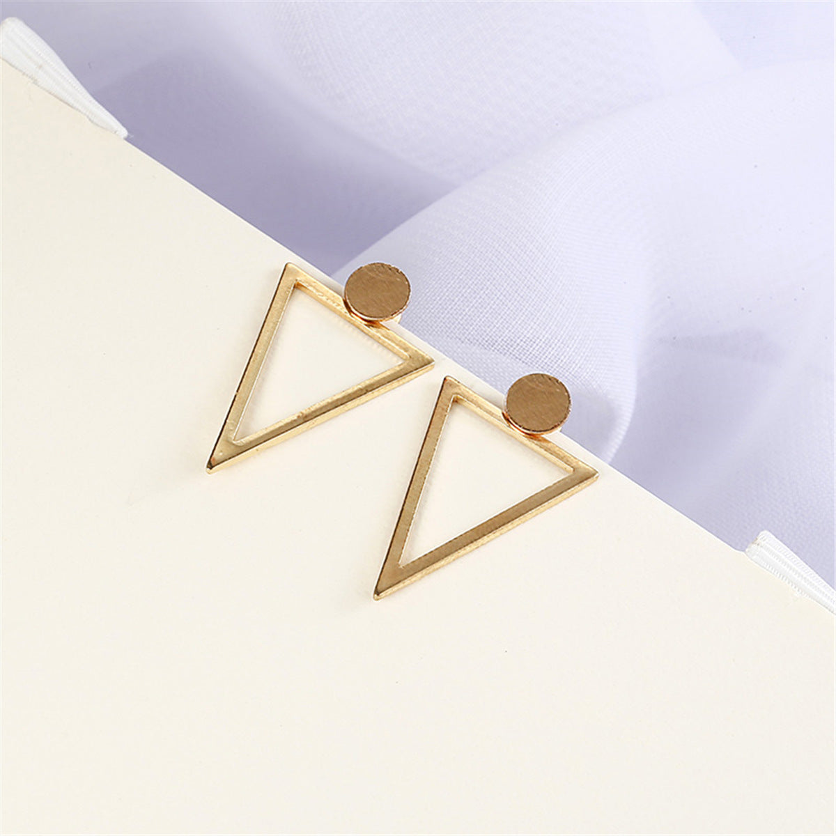 Titanium Steel Geometric Triangular Long Earrings For Women 1616130901862
