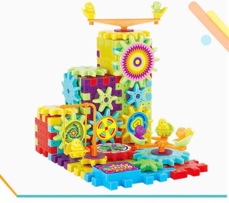 Electric Gears 3D Model Building Kits Plastic Brick Blocks Educational Toys for Kids 1616307626322