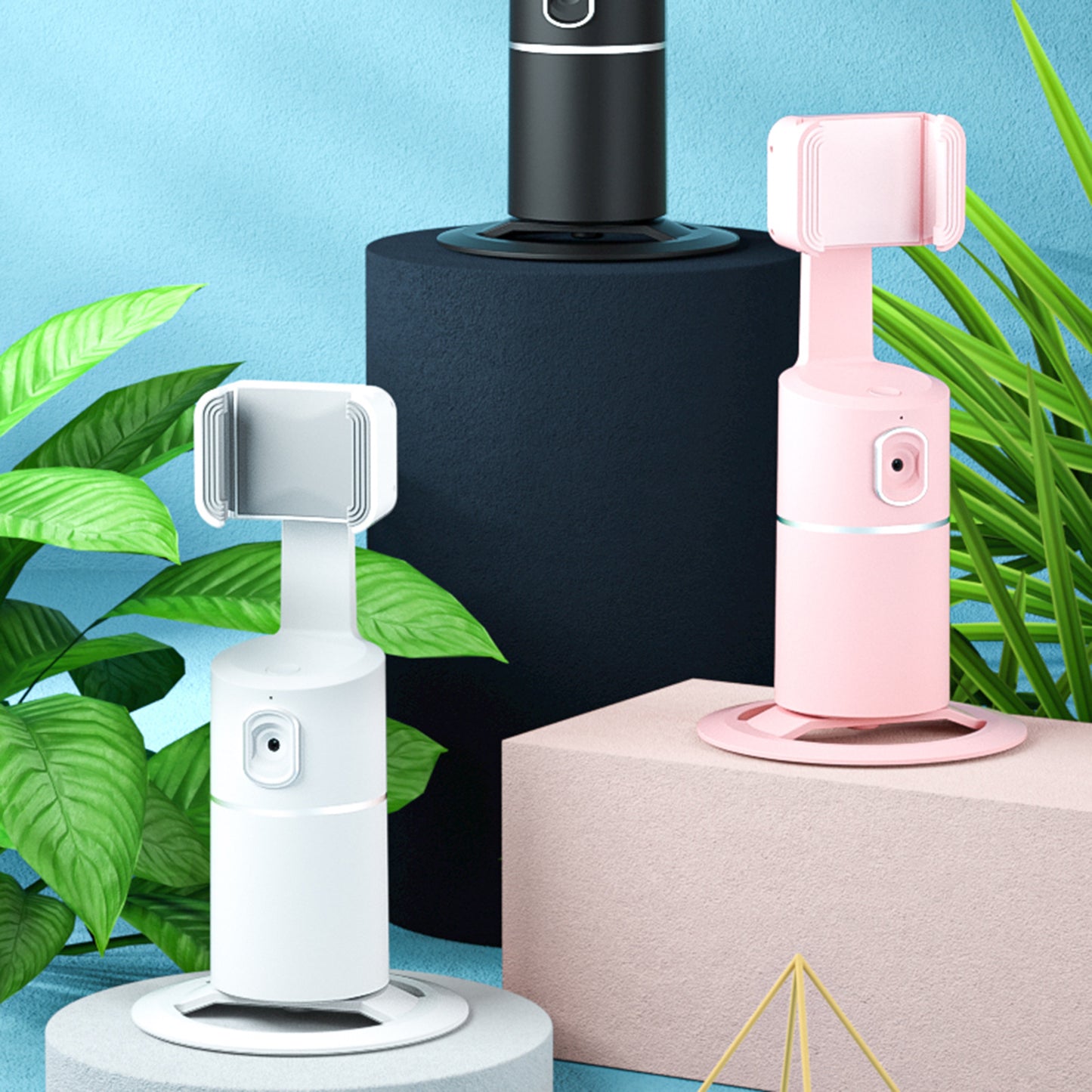 Smart Face Recognition Tracking PTZ Mobile Phone Stand Anchor Live Broadcast Stand - 图片 1