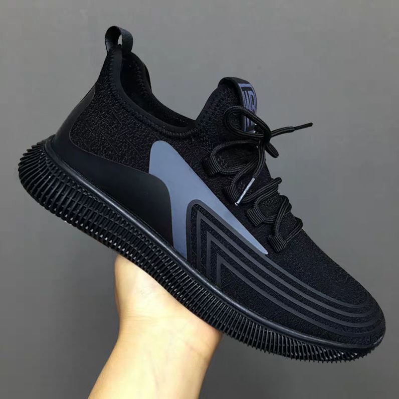 All Black Work Shoes Men's Mesh Men's Shoes Breathable Lightweight Mesh Shoes Summer Mesh Sports Casual Shoes 1616641829001