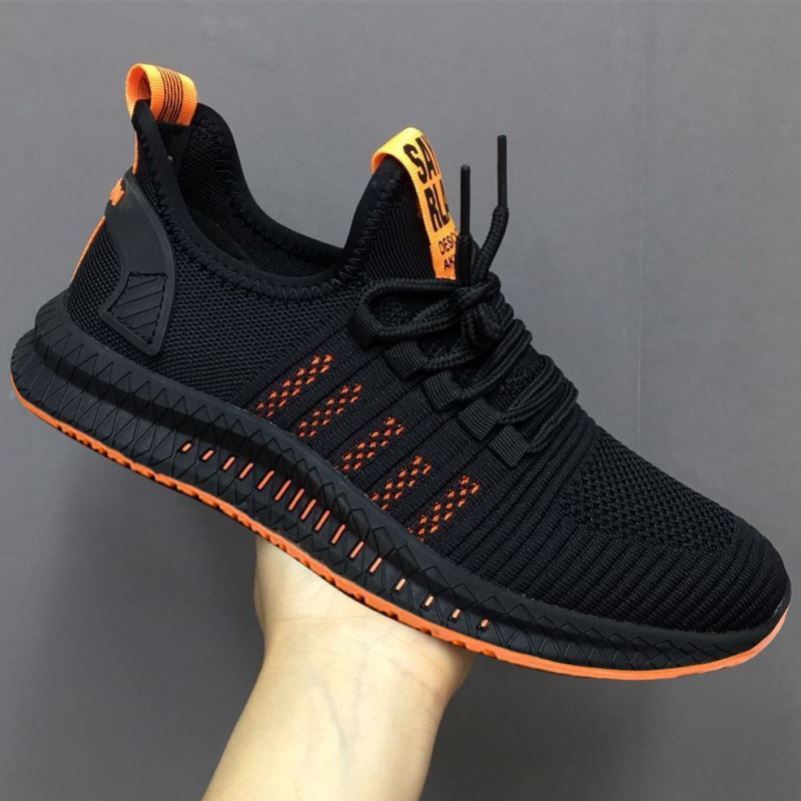 All Black Work Shoes Men's Mesh Men's Shoes Breathable Lightweight Mesh Shoes Summer Mesh Sports Casual Shoes 1616641829027 0