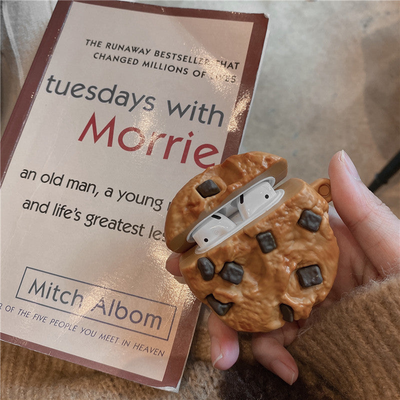 Compatible with Apple, Simulation Chocolate Chip Cookie Airpods Protective Cover 1616764664772