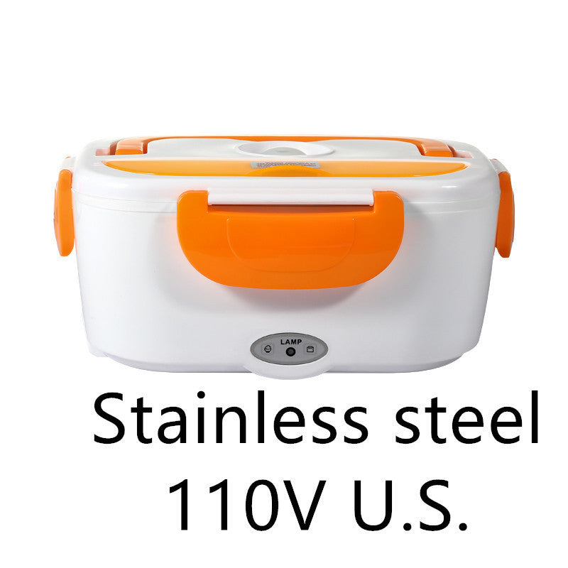 Kitchen Electric Heated Lunch Box Stainless Steel School Car Picnic Food Heating Heater Food Warmer Container 1616927241274