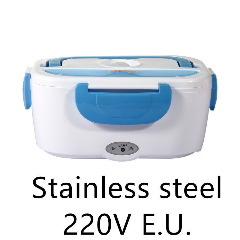 Kitchen Electric Heated Lunch Box Stainless Steel School Car Picnic Food Heating Heater Food Warmer Container 1616927241556