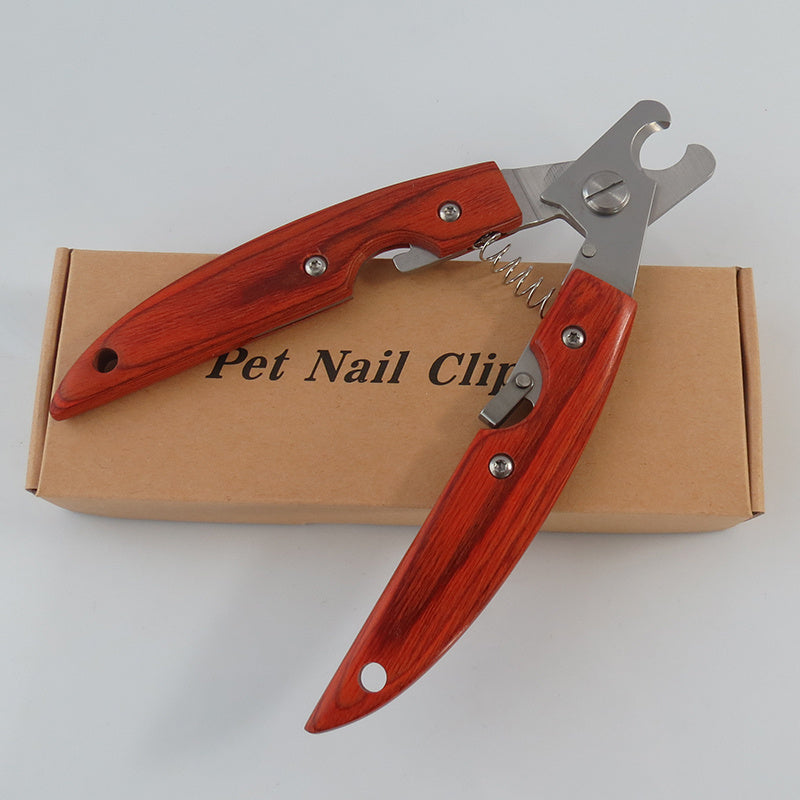Pet Nail Clippers Set With Wooden Handle Dog Nail Clippers 1617070014540