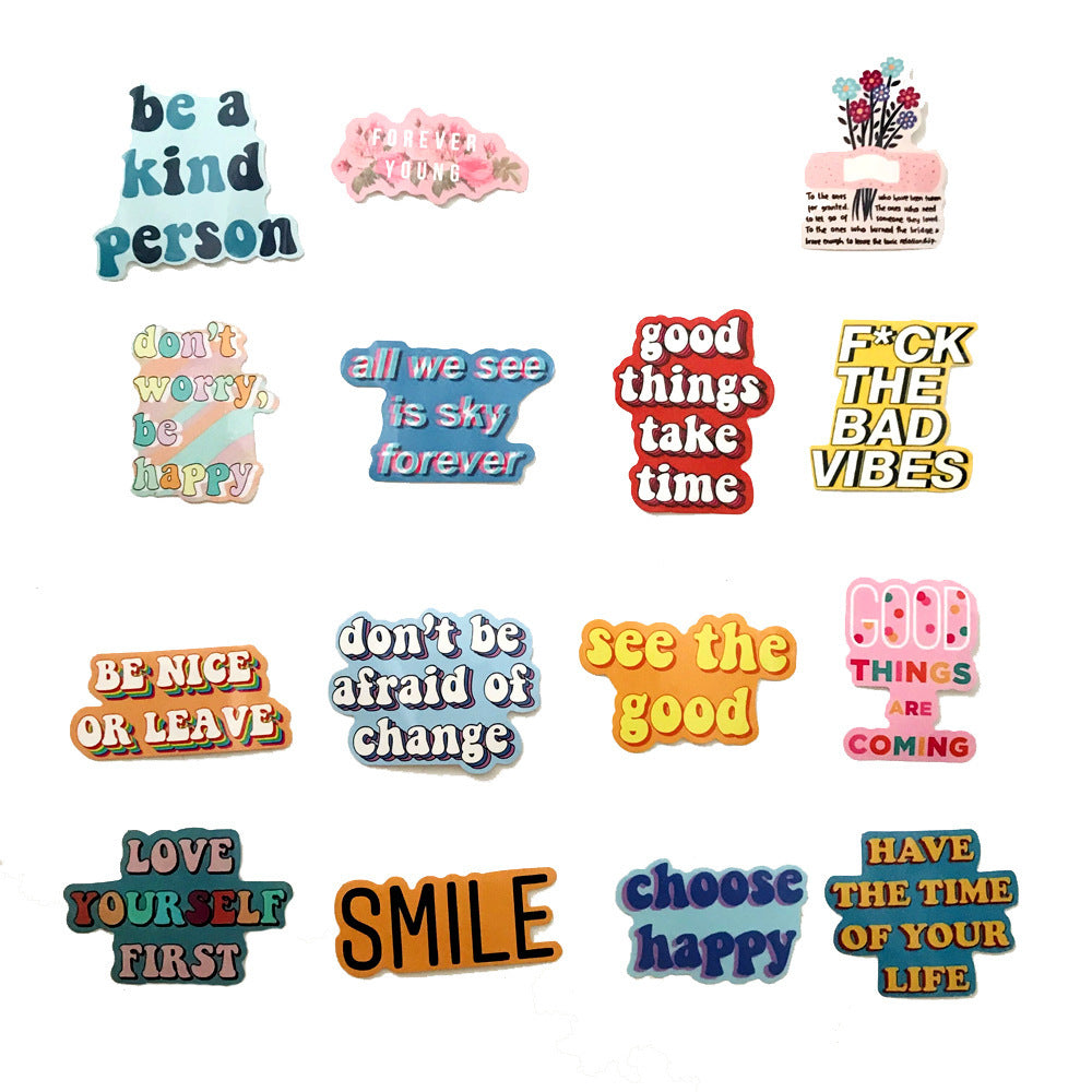 40 Inspirational English Graffiti Stickers Trolley Case Laptop Stickers Cartoon Series Waterproof Stickers - HD Wireless Product #3