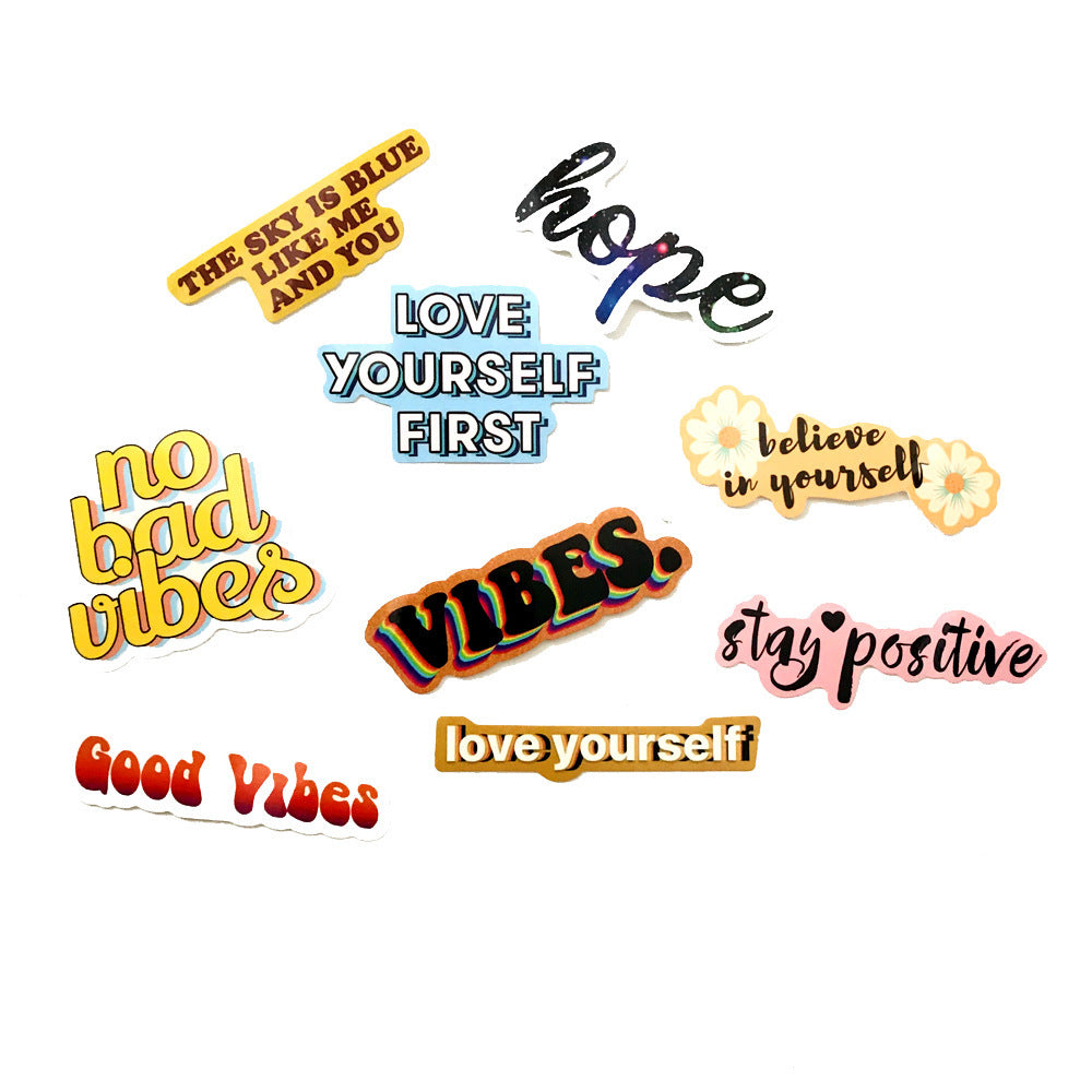 40 Inspirational English Graffiti Stickers Trolley Case Laptop Stickers Cartoon Series Waterproof Stickers - HD Wireless Product #2