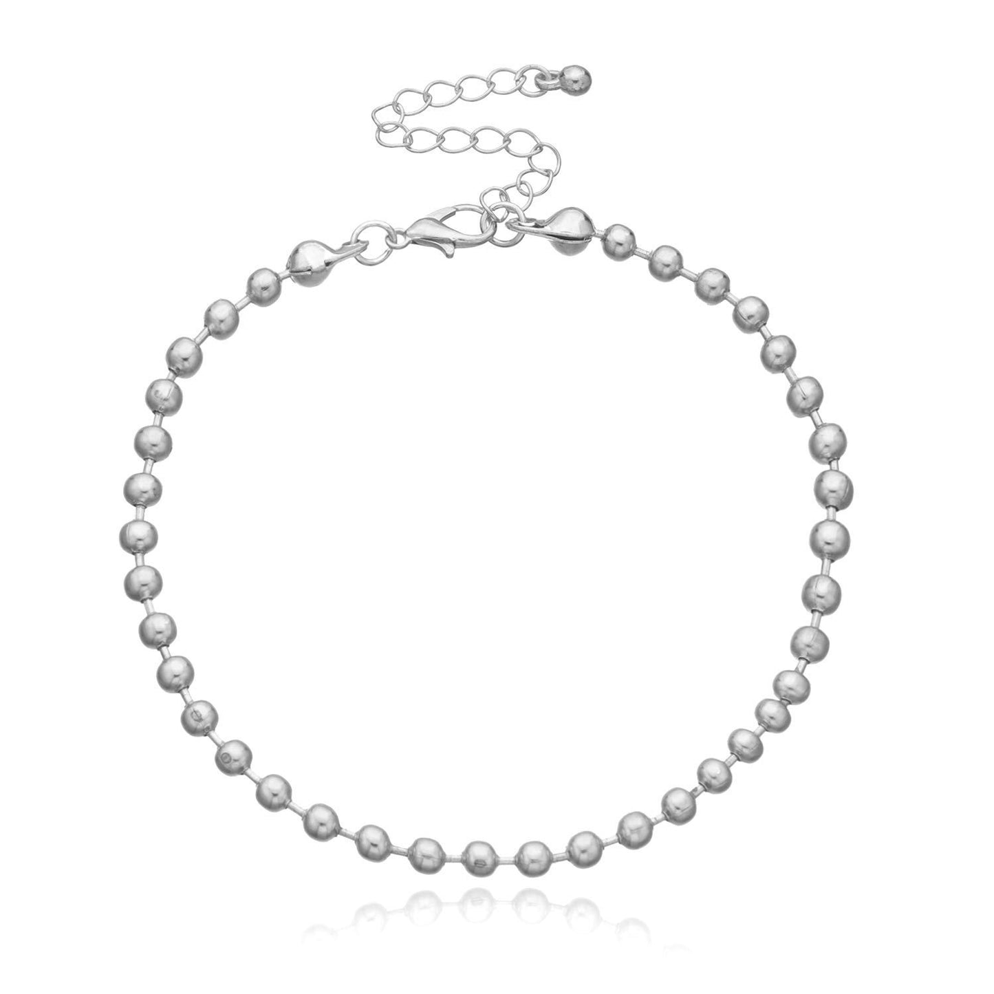 Amazon Hot Sale Round Bead Chain Anklet Women