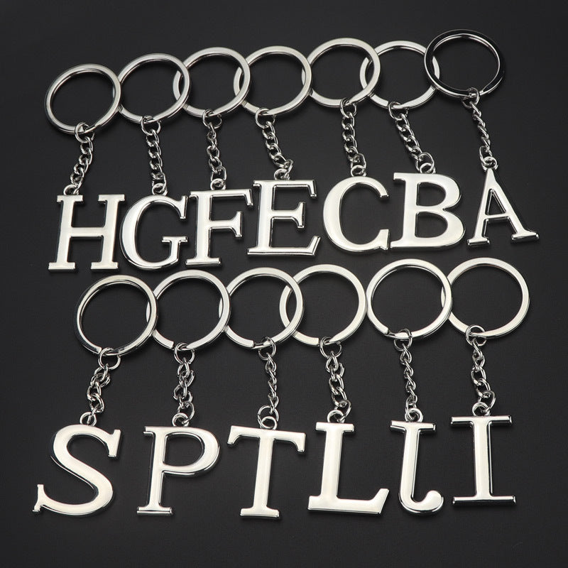 English Alphabet Keychain Keychain Personal Name Letter Pendant 1617333040098