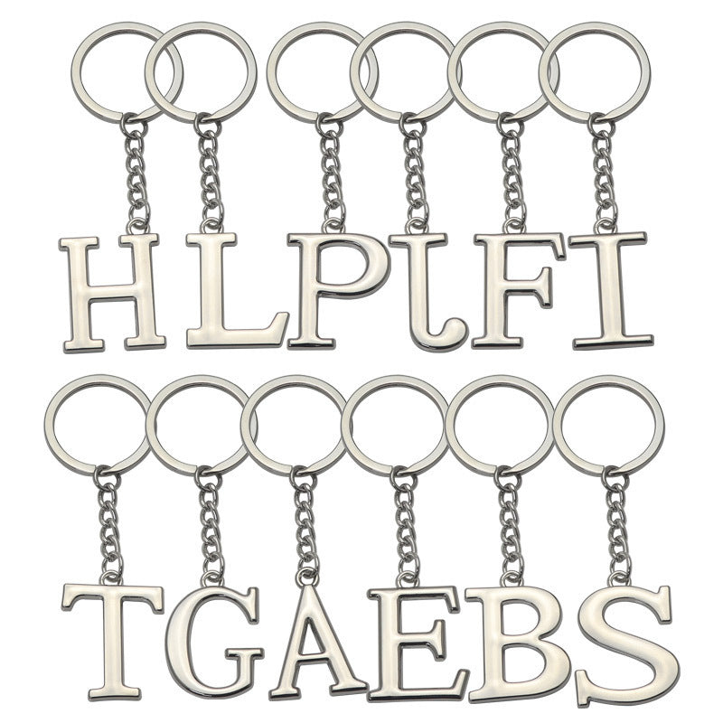 English Alphabet Keychain Keychain Personal Name Letter Pendant 1617333041258