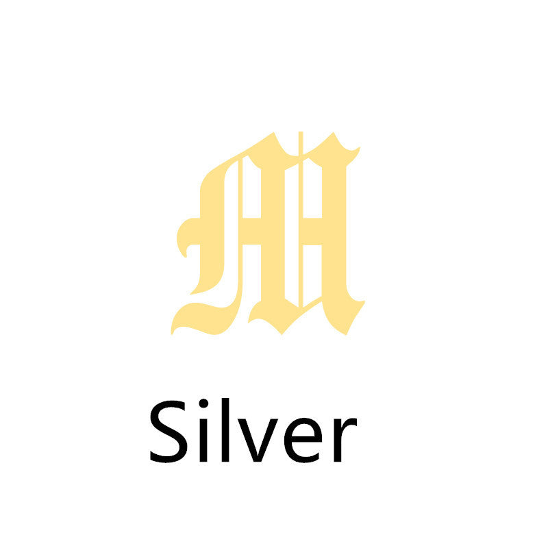 Ancient English Alphabet Initials Necklace Stainless Steel Necklace 1617944903590