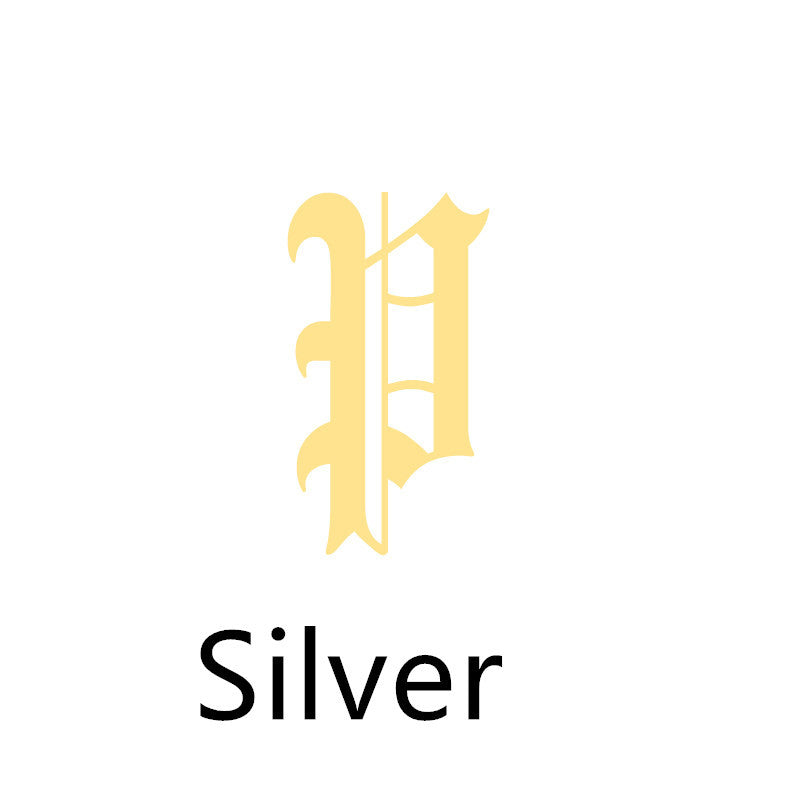 Ancient English Alphabet Initials Necklace Stainless Steel Necklace 1617944904187
